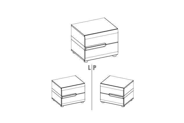 Тумба прикроватная «Линате» 2S/TYP 96