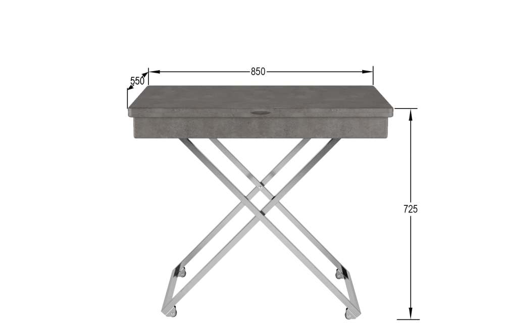 Стол-трансформер «Андрэ Менсола» серый бетон